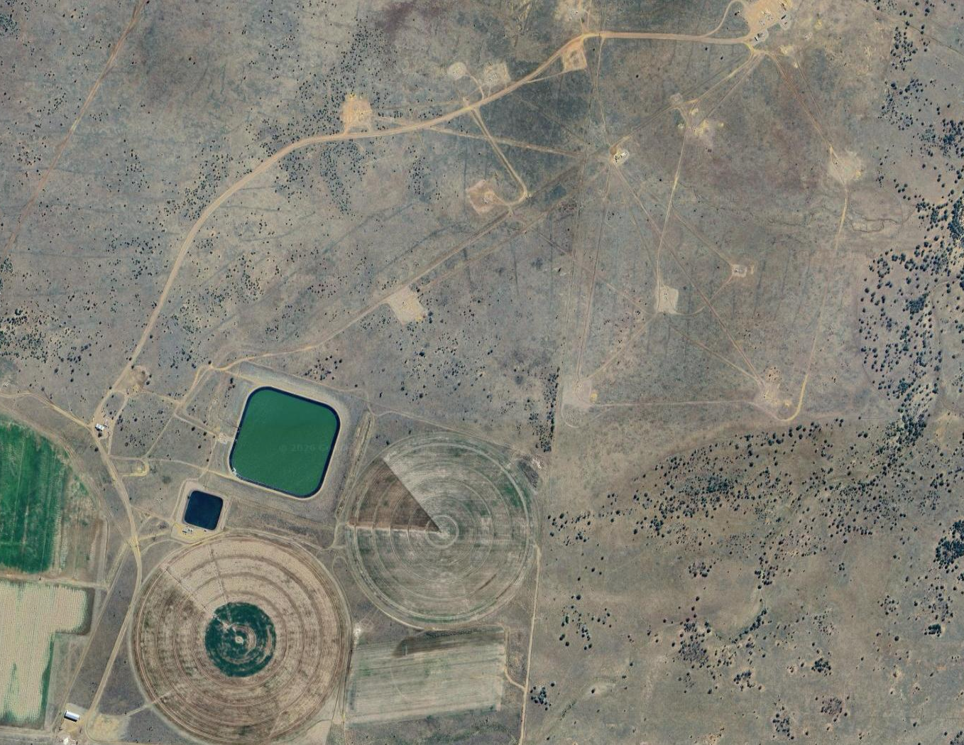 Satellite view of the Glenaras field, ATP 2019, Galilee Basin